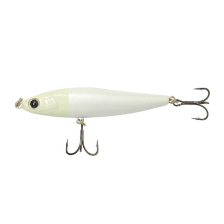 Axia Bullet 80mm 21.3g Sinking Hard Lure - Glow Head Pearl